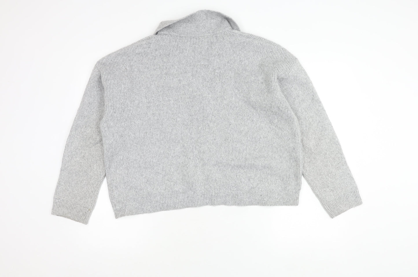 Gilly Hicks Women’s Grey Collared Knit Pullover Jumper Size L