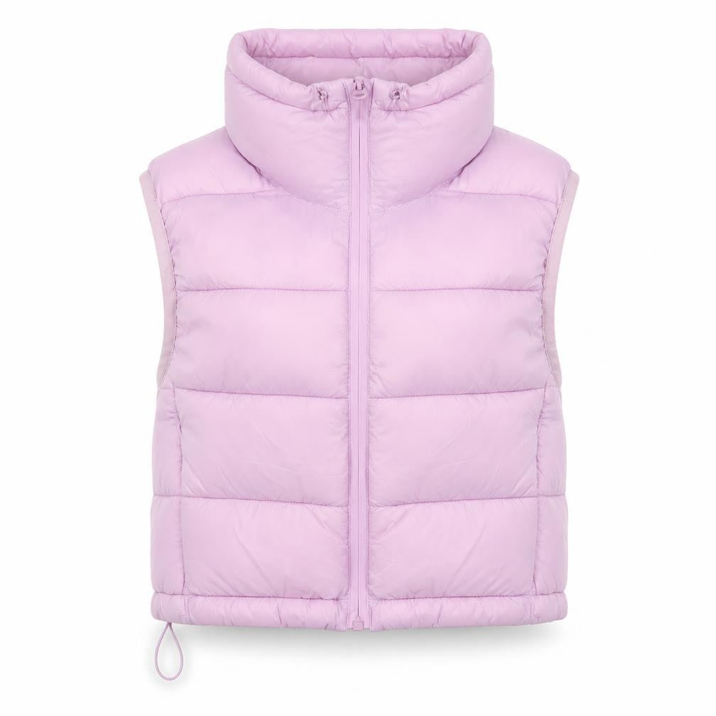Zara Women’s Pink Quilted Puffer Waistcoat S Sleeveless Jacket