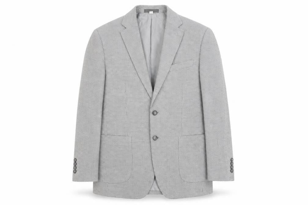 Marks & Spencer Men’s Grey Check Blazer Jacket 40 Chest Regular