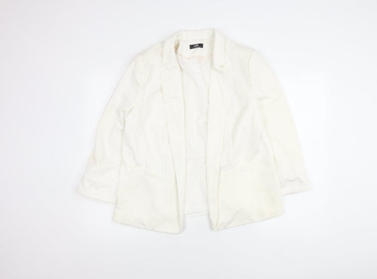 Wallis Womens Ivory Size 16 Notch Lapel Blazer Jacket