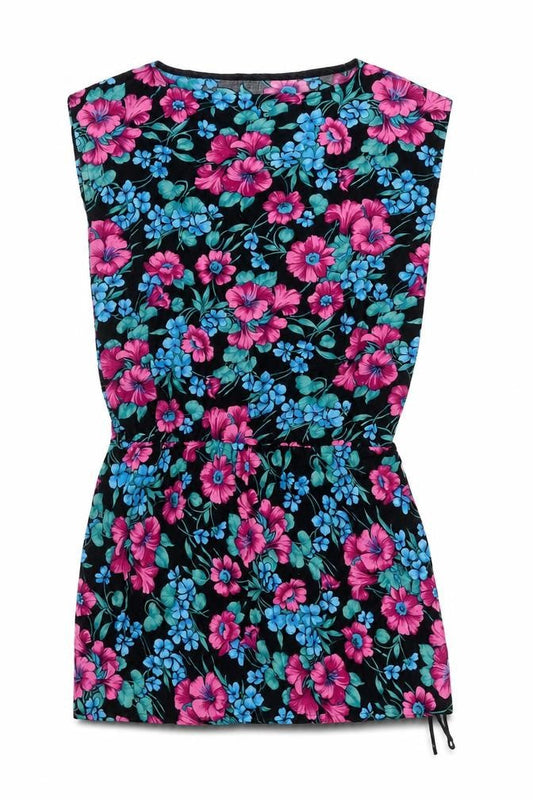 C&A Clockhouse Women’s Black Floral Strapless Dress Size 12 Viscose