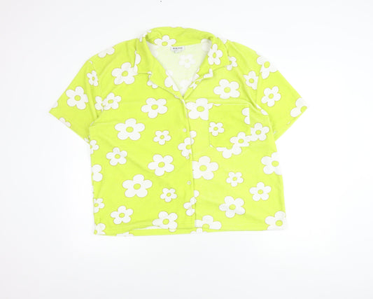 Neon Rose Womens L Multicoloured Floral Button-Up Shirt
