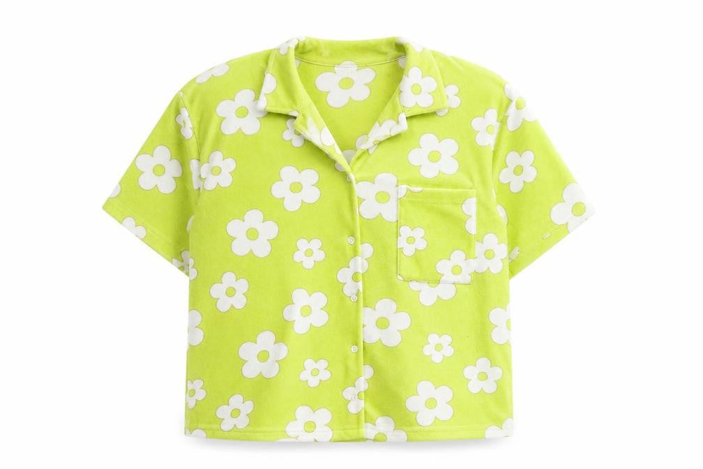 Neon Rose Womens L Multicoloured Floral Button-Up Shirt