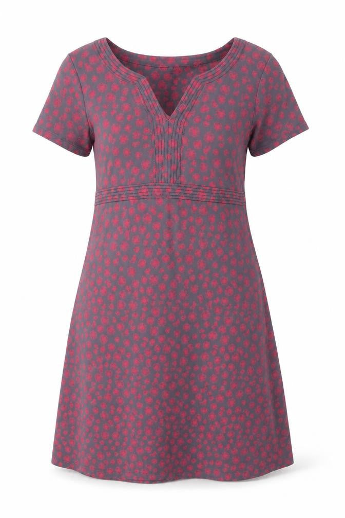 Maine New England Womens Grey Red Floral Shift Dress Size 10