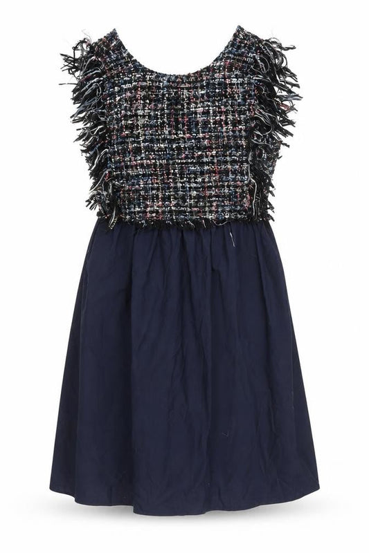 Zara Women’s Multicoloured Tweed Fringe Mini Dress Size S