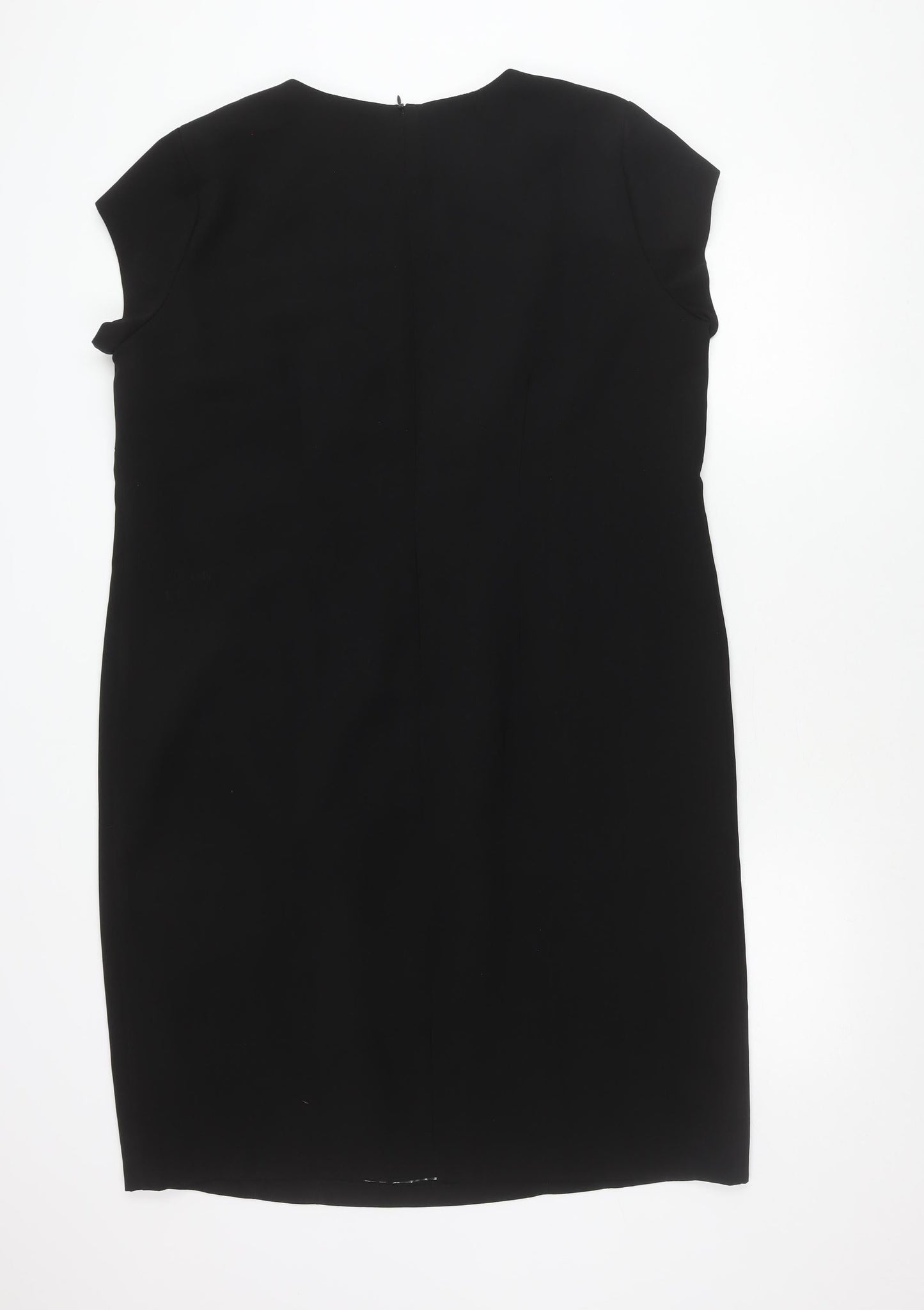 Wardrobe Women Black Animal Print Sheath Dress Size 20 Workwear