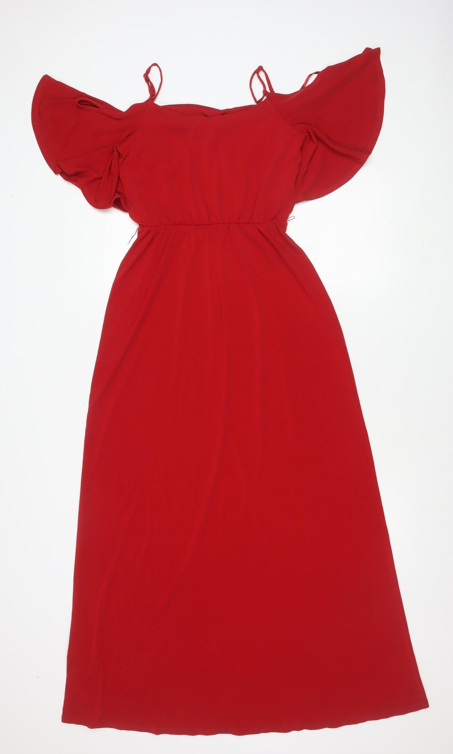 Début Women’s Red Off Shoulder Fit & Flare Dress Size 8