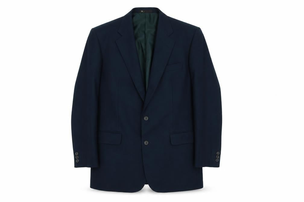 BHS Men’s Blue Wool Cashmere Blazer Jacket 42in Chest Long