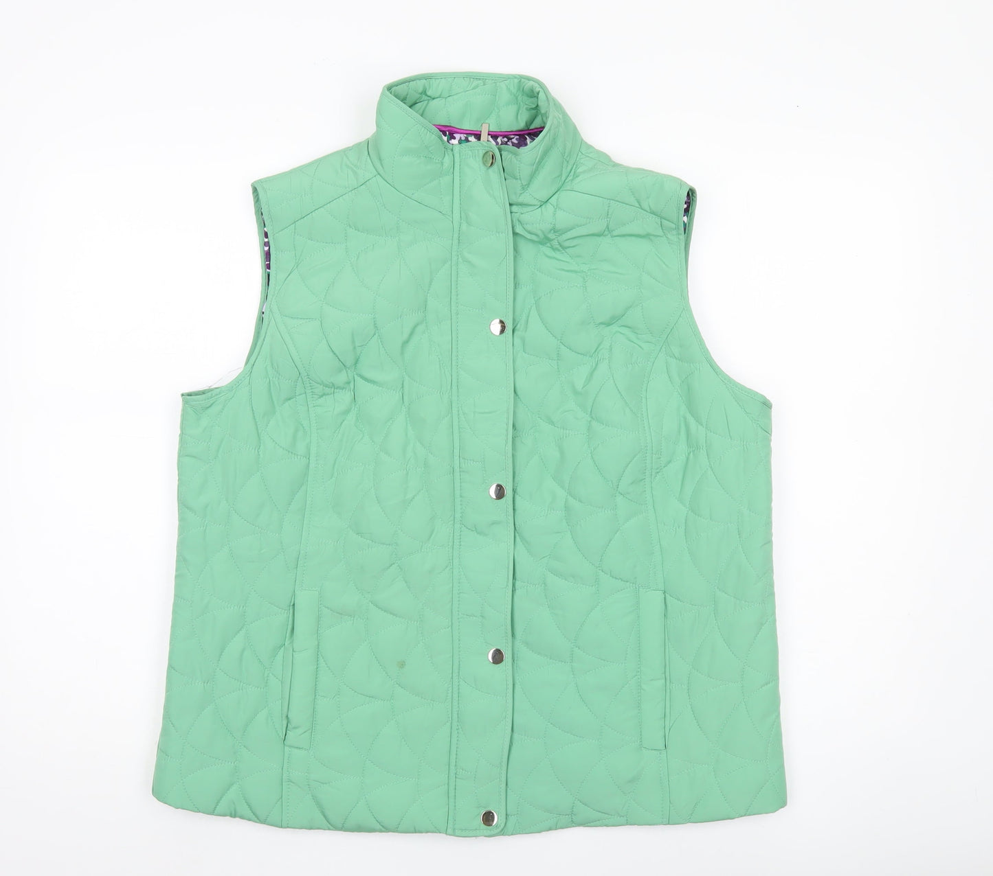 Honor Millburn Women’s Green Quilted Sleeveless Waistcoat M