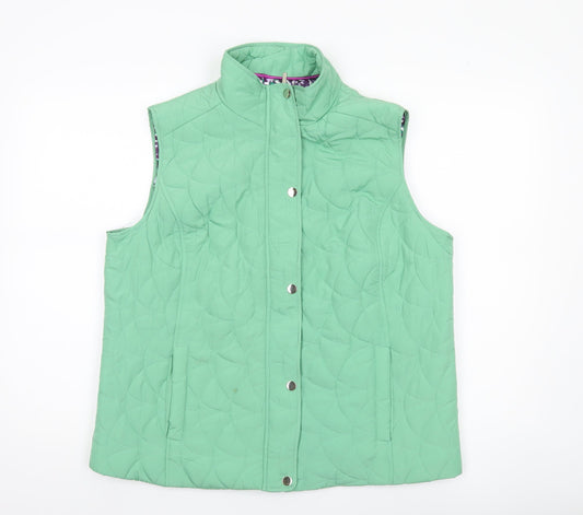 Honor Millburn Women’s Green Quilted Sleeveless Waistcoat M