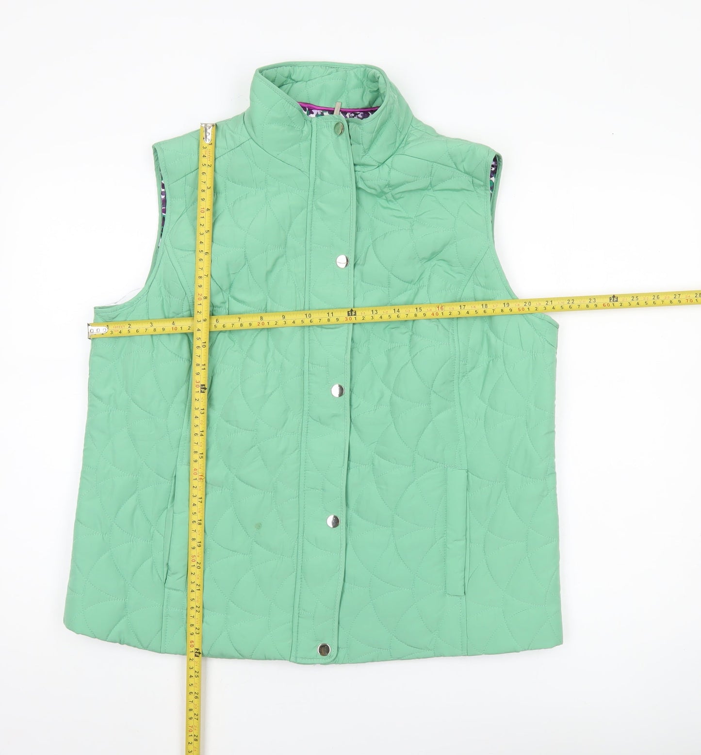 Honor Millburn Women’s Green Quilted Sleeveless Waistcoat M