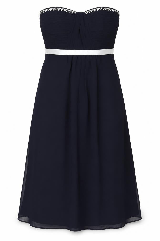 Debut Women’s Blue Strapless Midi Dress Size 14 Formal Wedding Party