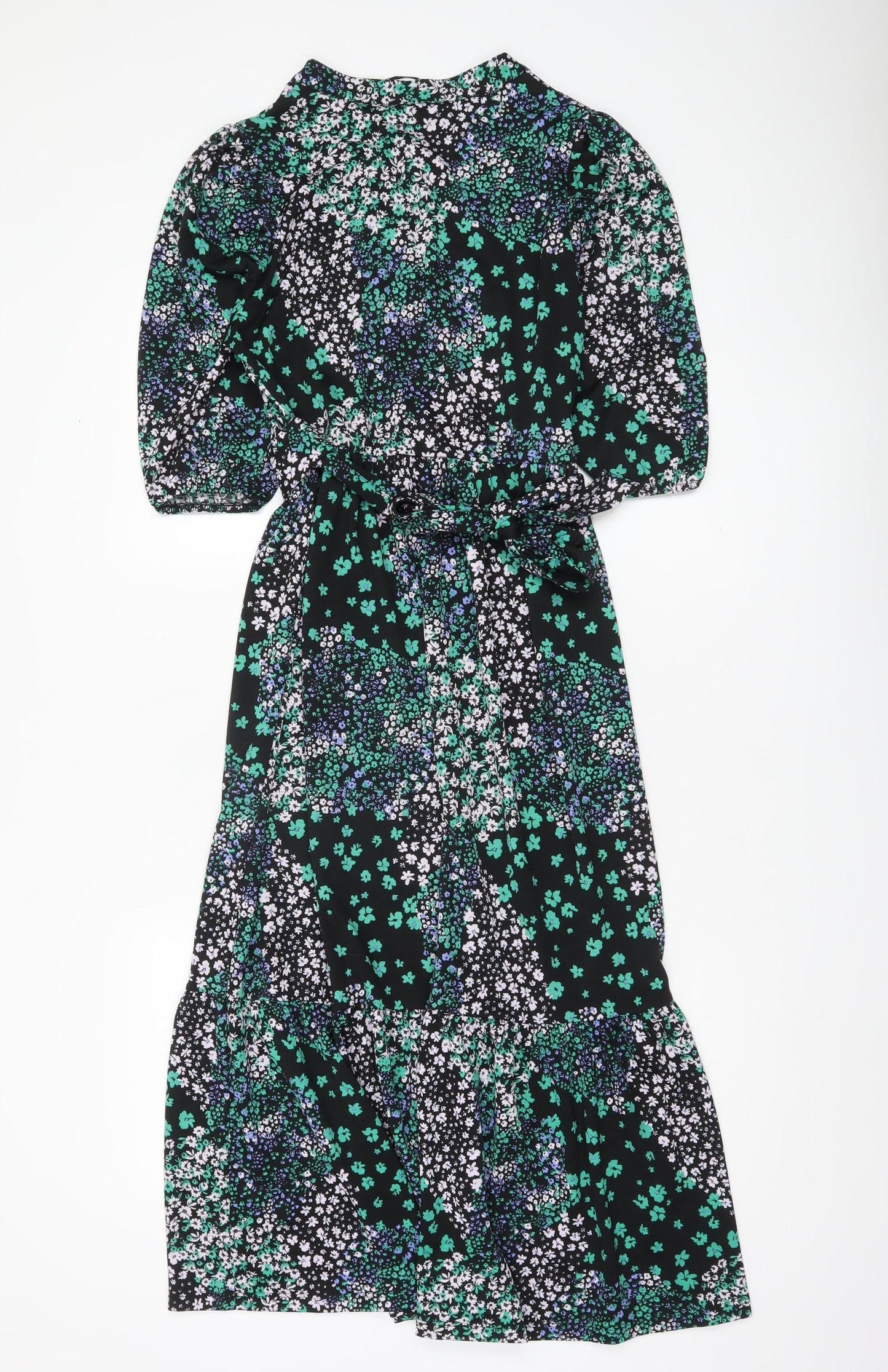 Nutmeg Women’s Multicoloured Floral Midi Fit & Flare Dress Size 8