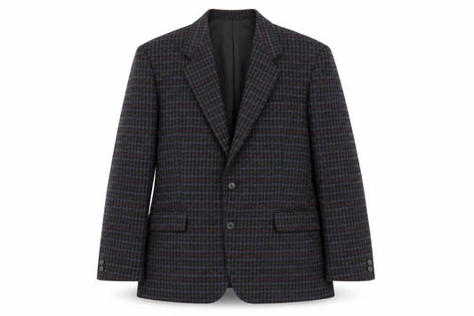 Brook Taverner Men's Multicoloured Wool Check Blazer Jacket 40in Chest L