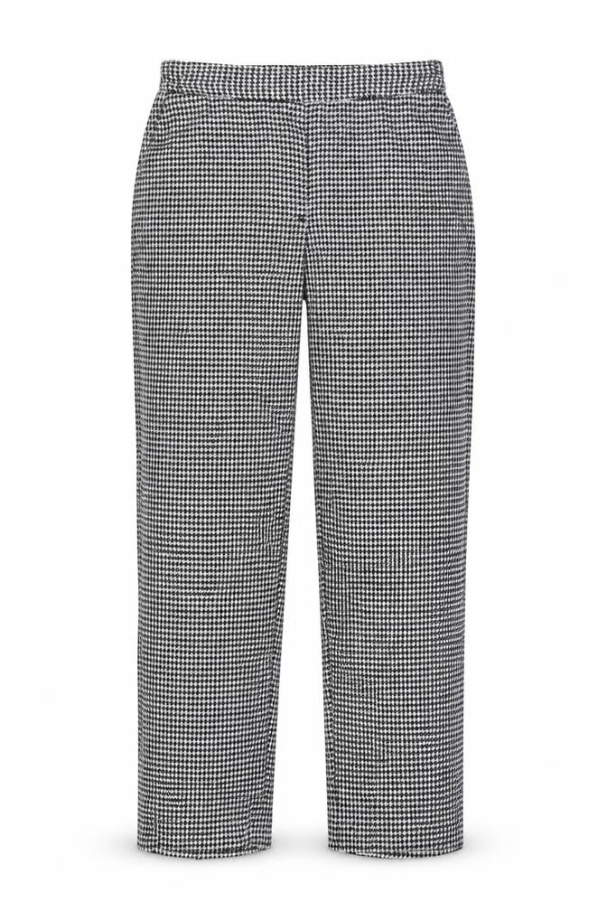 Zara Basic Womens Black White Houndstooth Straight Trousers S