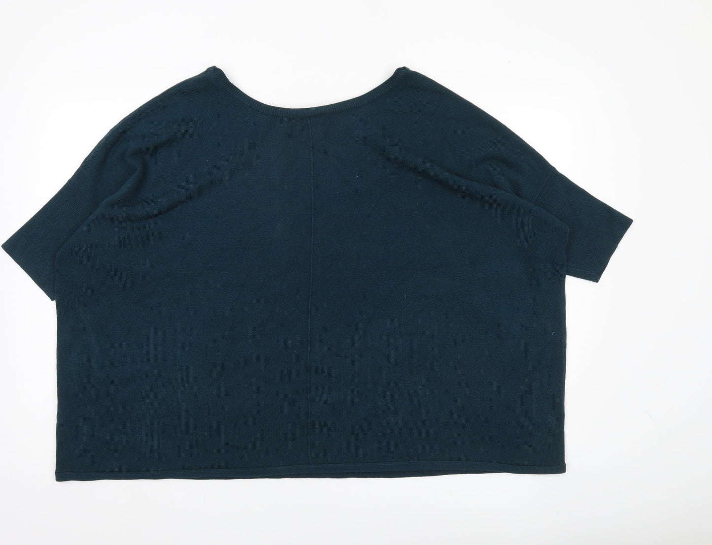 Dorothy Perkins Women Blue Size 16 Pullover Jumper Short Sleeve Knit