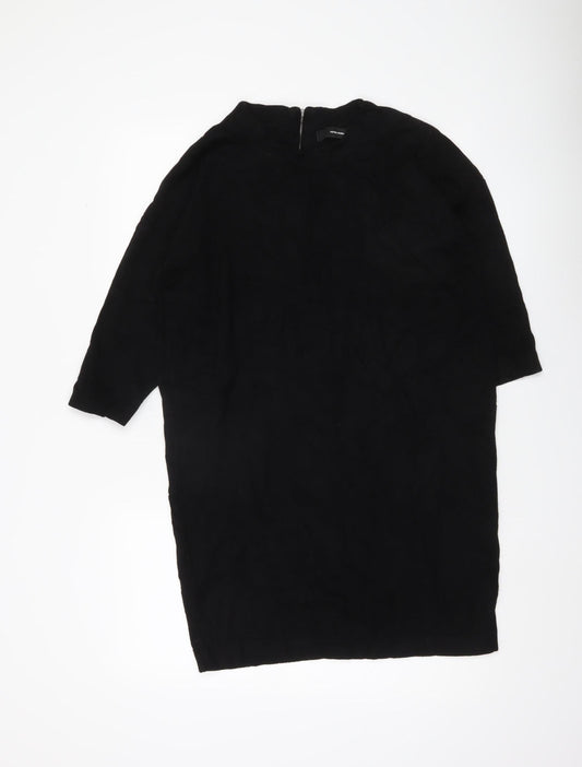 Vero Moda Women’s Black L Tunic Jumper High Neck Zip Knit