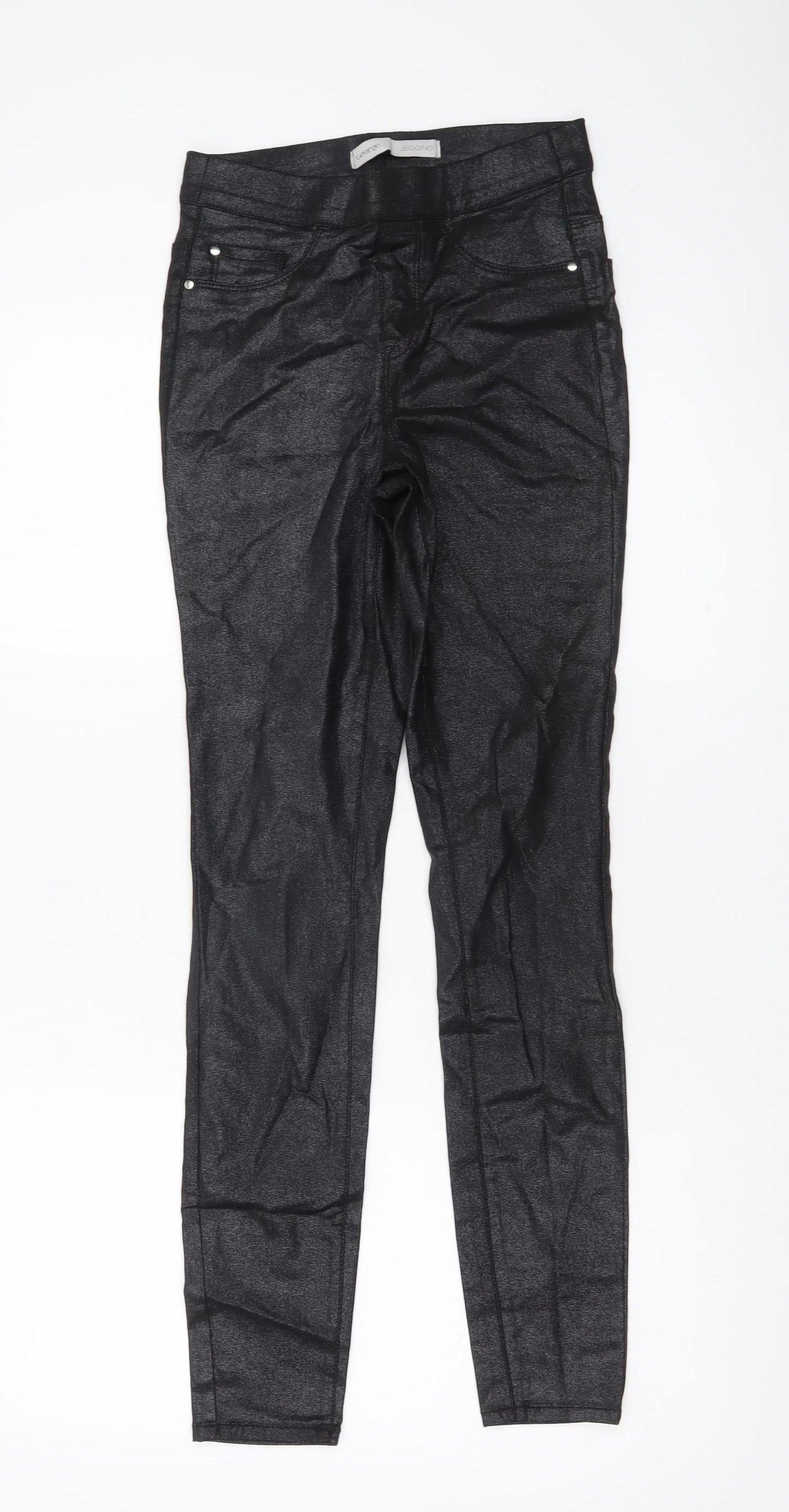George Womens Black Size 8 Jegging Slim Skinny Trousers