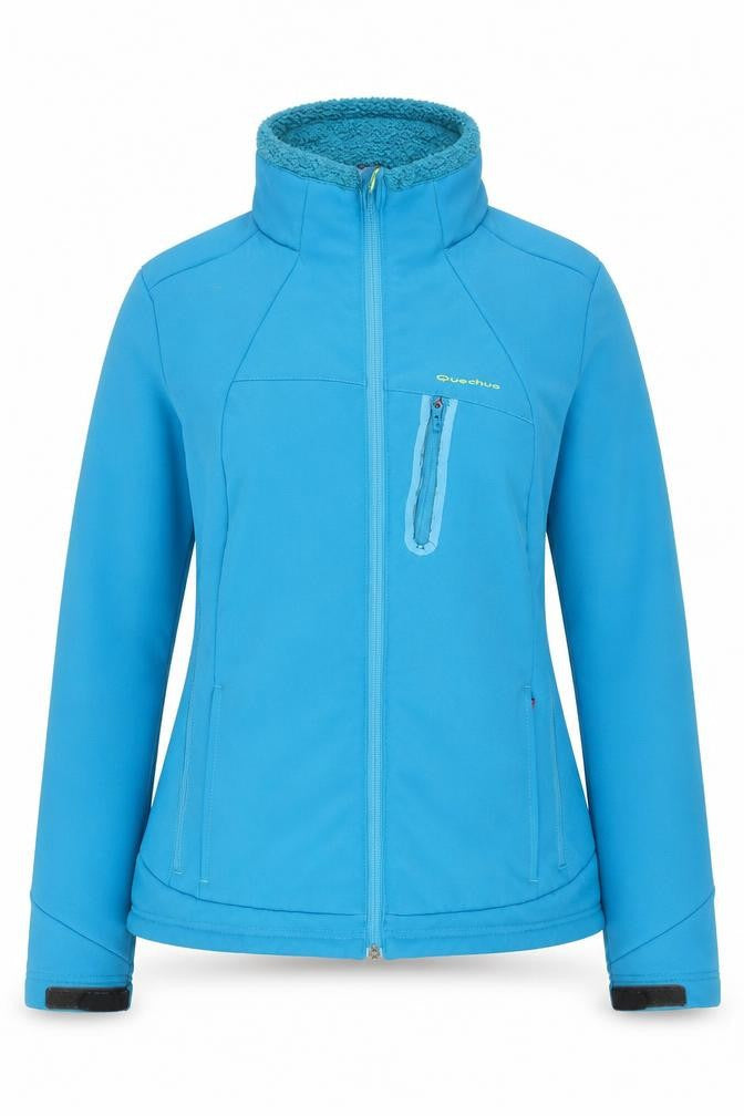 Quechua Womens Blue XS Softshell Jacket Full Zip Outdoor Coat