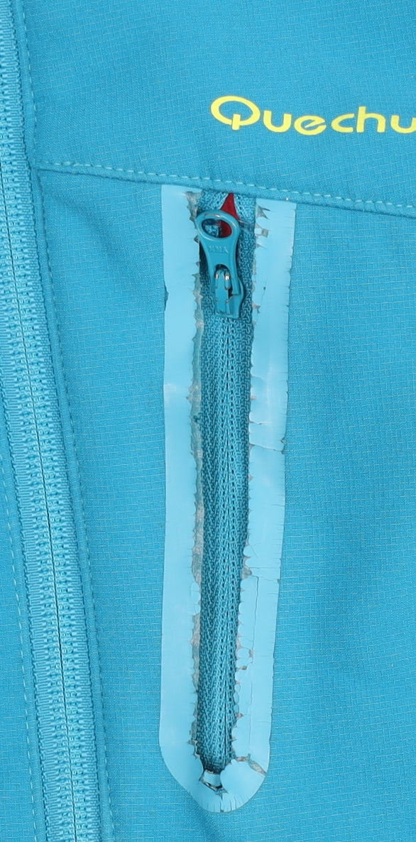 Quechua Womens Blue XS Softshell Jacket Full Zip Outdoor Coat