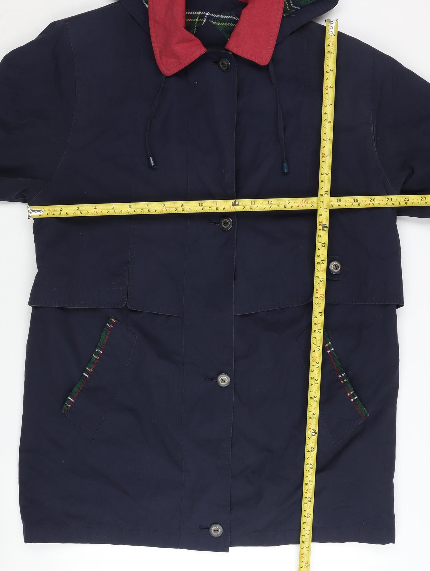 David Barry Women's Blue Size 12 Hooded Parka Coat