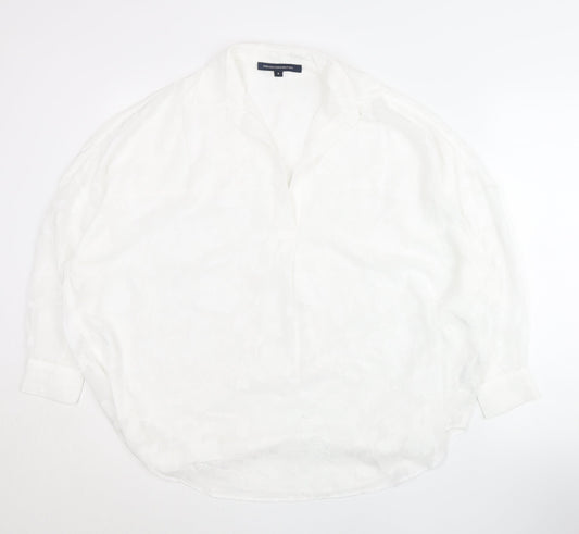 French Connection Women’s White Tunic Blouse Size S Long Sleeve