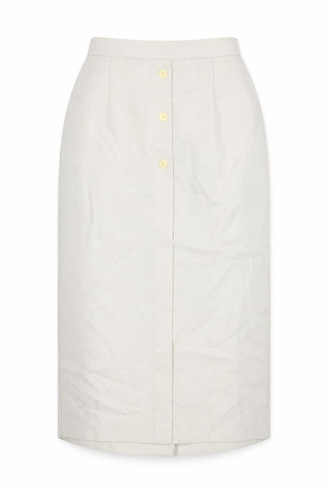 Berkertex Women’s Beige Midi Straight Skirt Size 12 Workwear