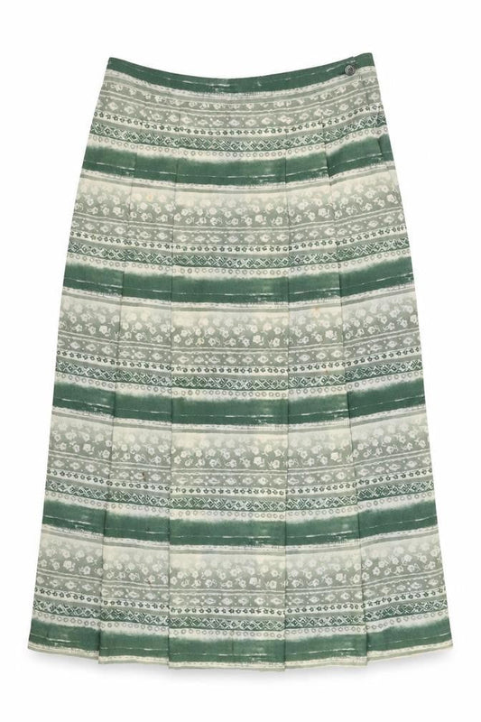 Viyella Women’s Green Size 14 A-Line Knee Length Lined Skirt