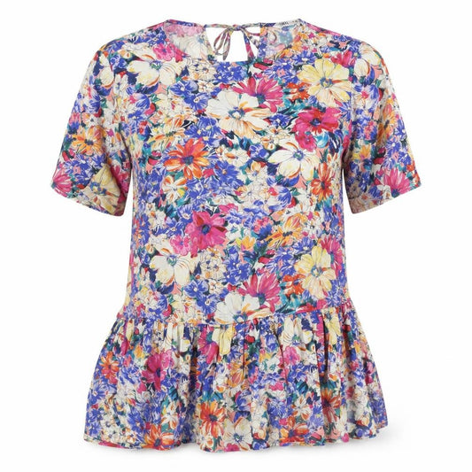 Zara Women’s XS Multicoloured Floral Ruffle Tunic Blouse