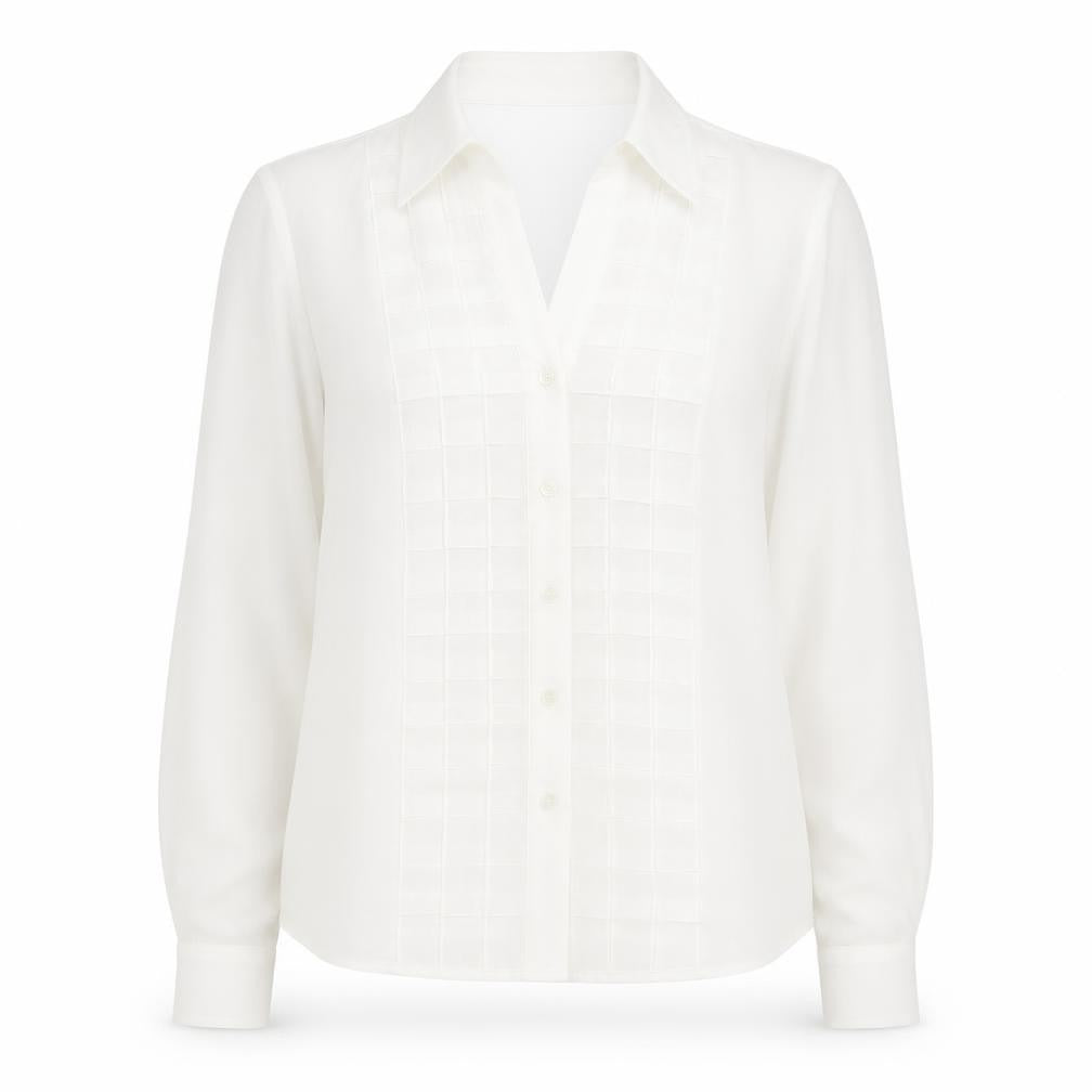 Precis Women White Blouse UK 12 Collared Long Sleeve Workwear