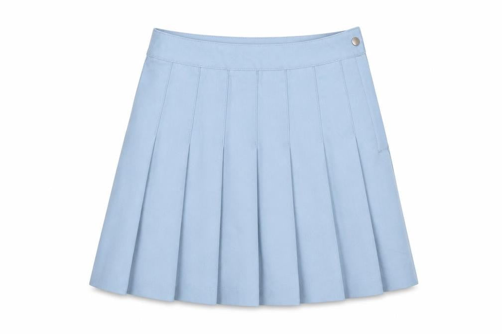 H&M Divided Women's Blue Pleated Short Skirt Size 8 Polyester