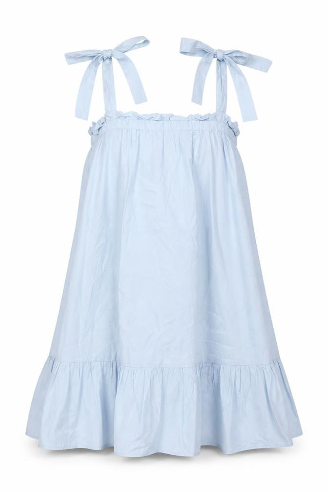 New Look Women’s Blue Cotton Swing Dress UK 8 Sleeveless Summer