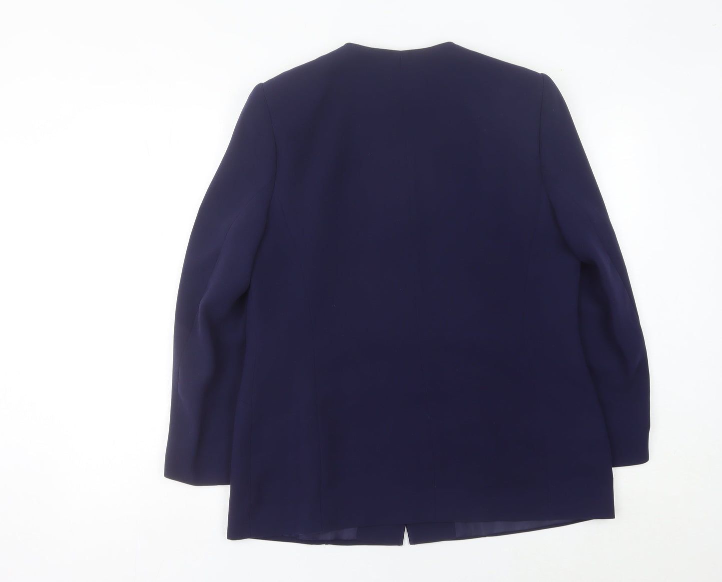 Eastex Women’s Blue Size 14 Classic Three-Button Suit Jacket