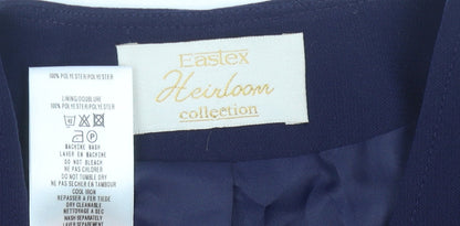 Eastex Women’s Blue Size 14 Classic Three-Button Suit Jacket