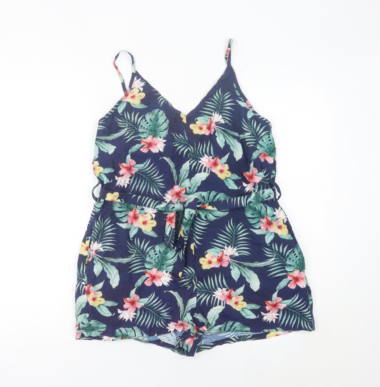 Animal Womens Multicoloured Floral Playsuit Size 12 Summer Casual