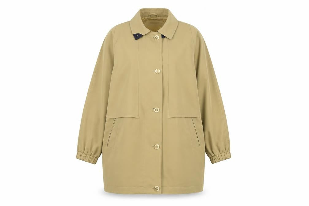 Bond Street N.Y. Womens Beige Polyester Overcoat Size 14