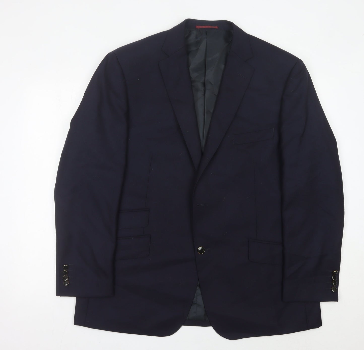 Marks and Spencer Men's Blue Wool Blazer Jacket 46in Chest M Classic