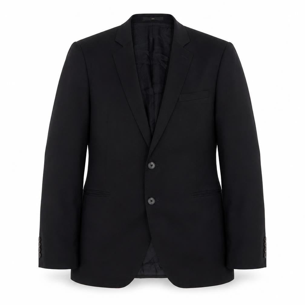 Jaeger Men Black Slim Fit Wool Blazer Jacket 44R Classic