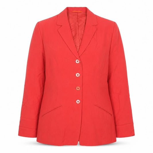 Betty Barclay Womens Red Blazer Jacket Size 10 Single Breasted