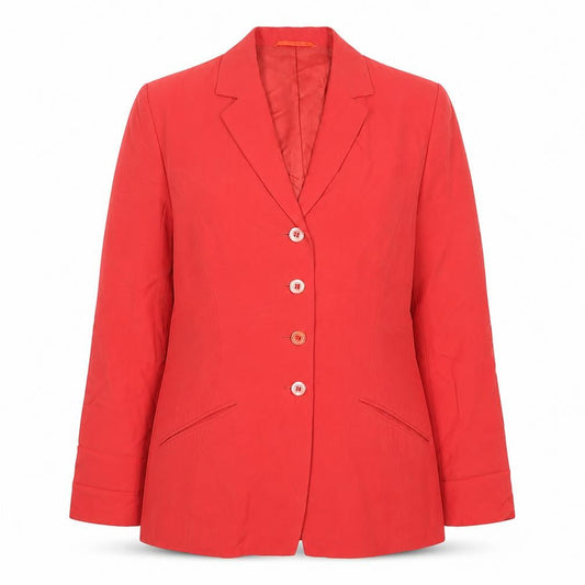 Betty Barclay Womens Red Blazer Jacket Size 10 Single Breasted