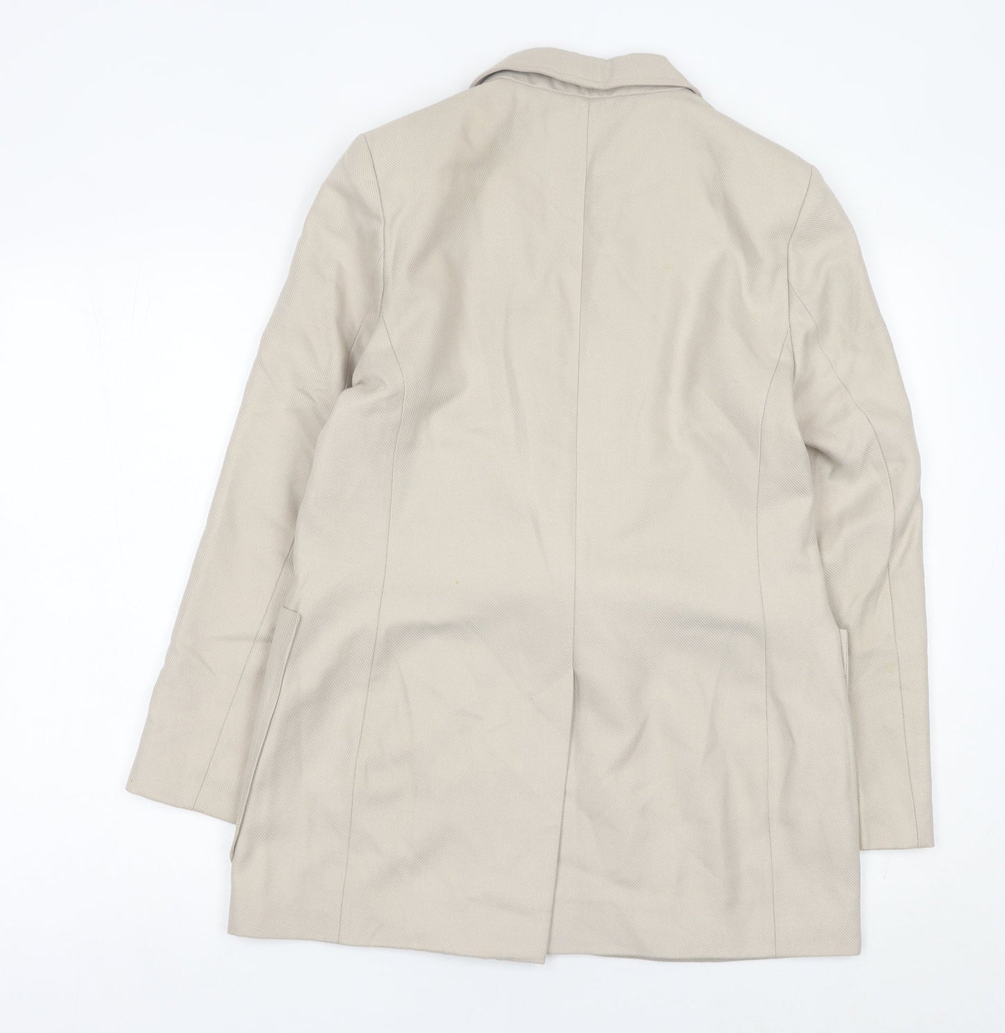 Topshop Women’s Beige UK 10 Double-Breasted Blazer Jacket