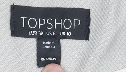 Topshop Women’s Beige UK 10 Double-Breasted Blazer Jacket