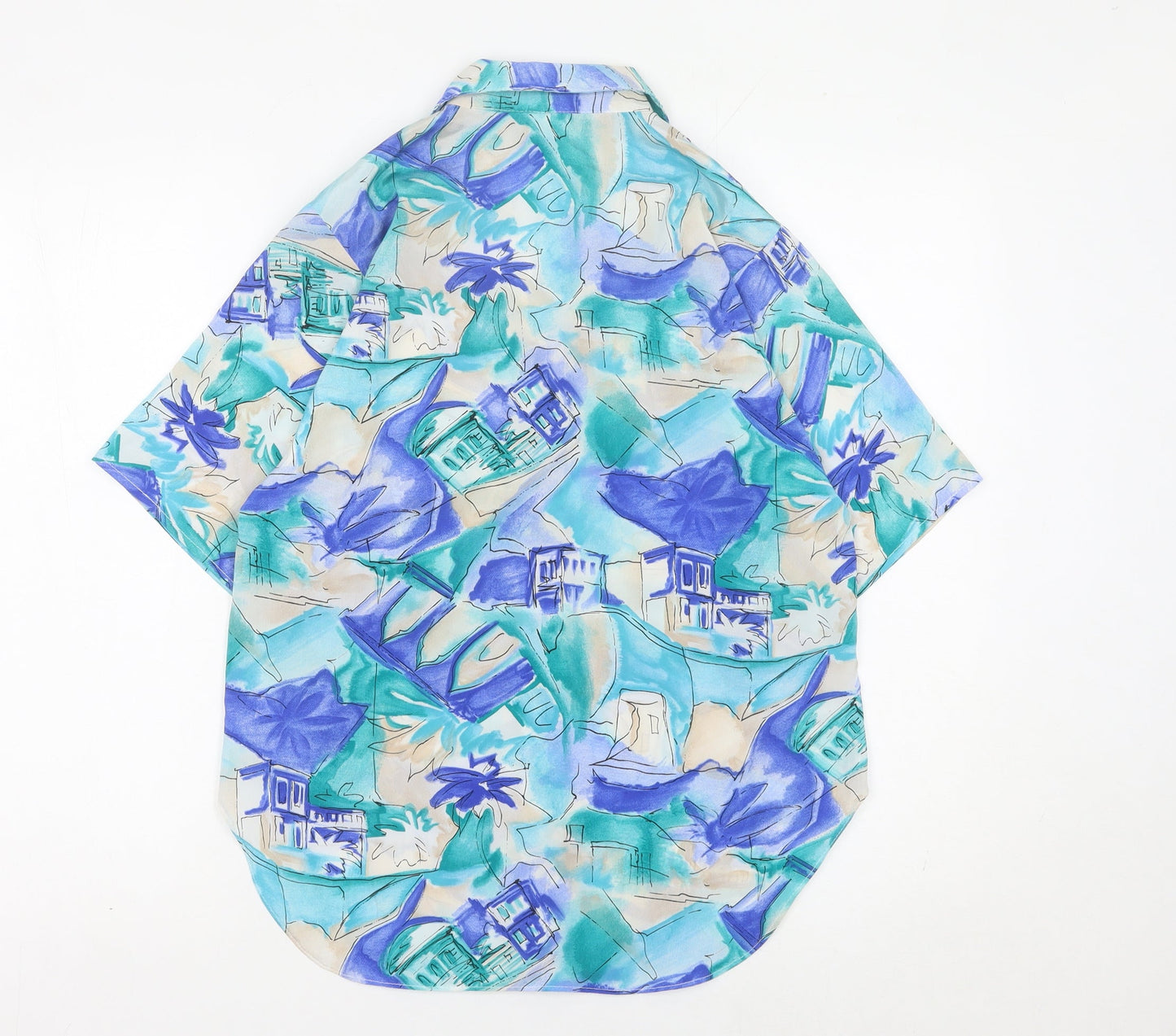 Yessica Womens Multicoloured Hawaiian Button-Up Shirt Size 12