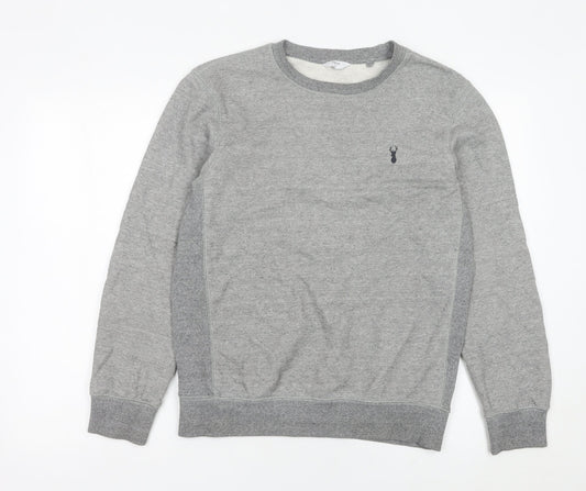Next Men's Grey Small Crew Neck Sweatshirt Pullover Logo