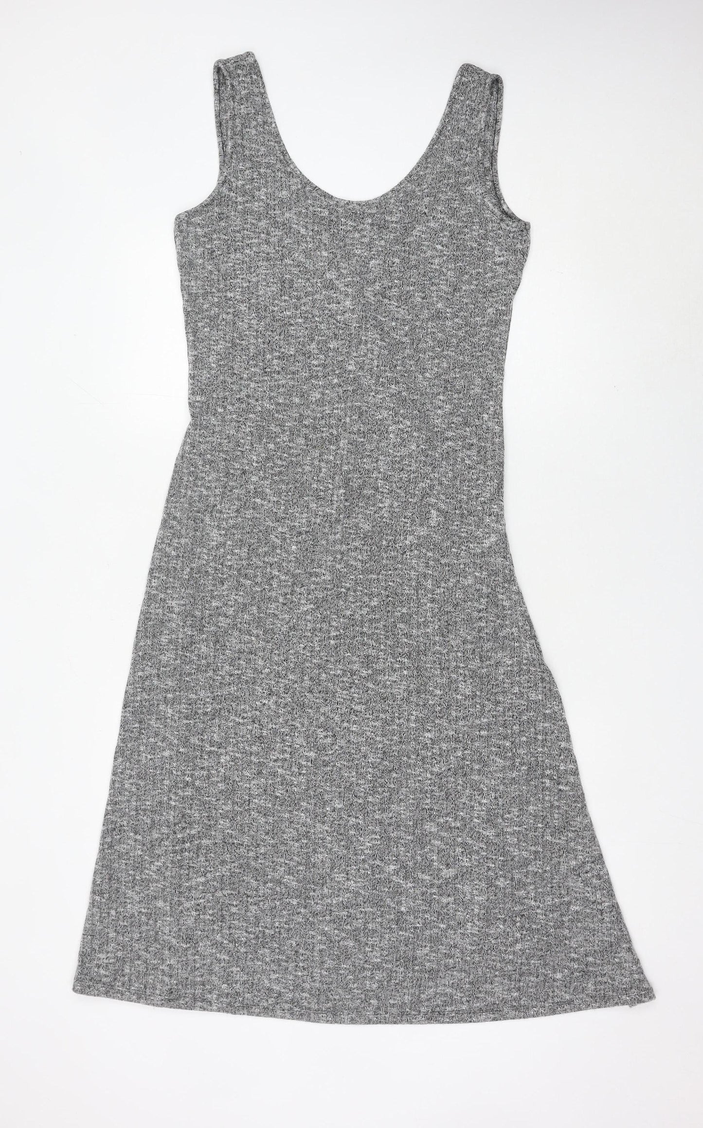 Mango Women’s Grey Knit Sleeveless Tank Dress Size 12