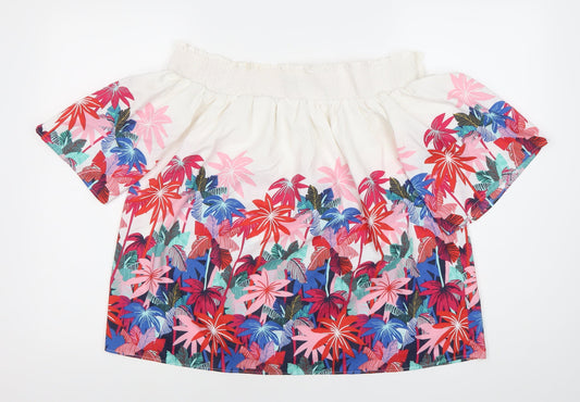 Marks and Spencer Women’s Multicoloured Floral Off Shoulder Blouse Size 14