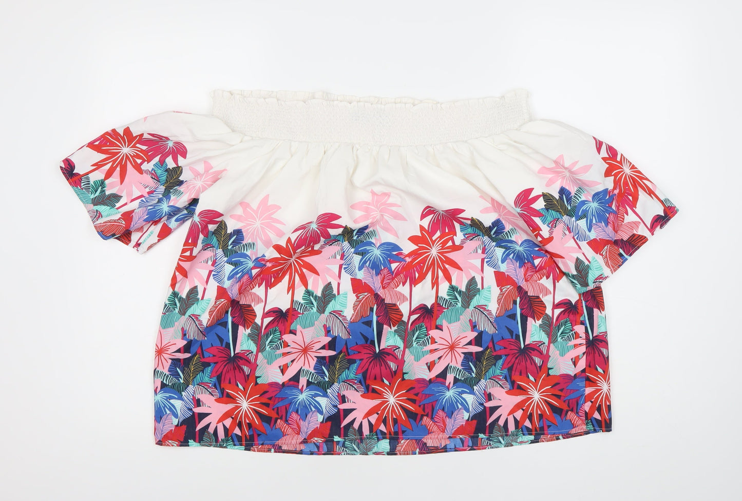 Marks and Spencer Women’s Multicoloured Floral Off Shoulder Blouse Size 14