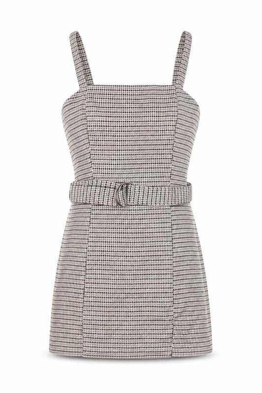 Pull&Bear Womens Multicoloured Houndstooth Mini Dress S