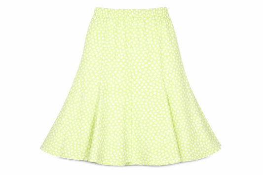 Jacques Vert Women’s Green Polka Dot Midi Flare Skirt Size 12