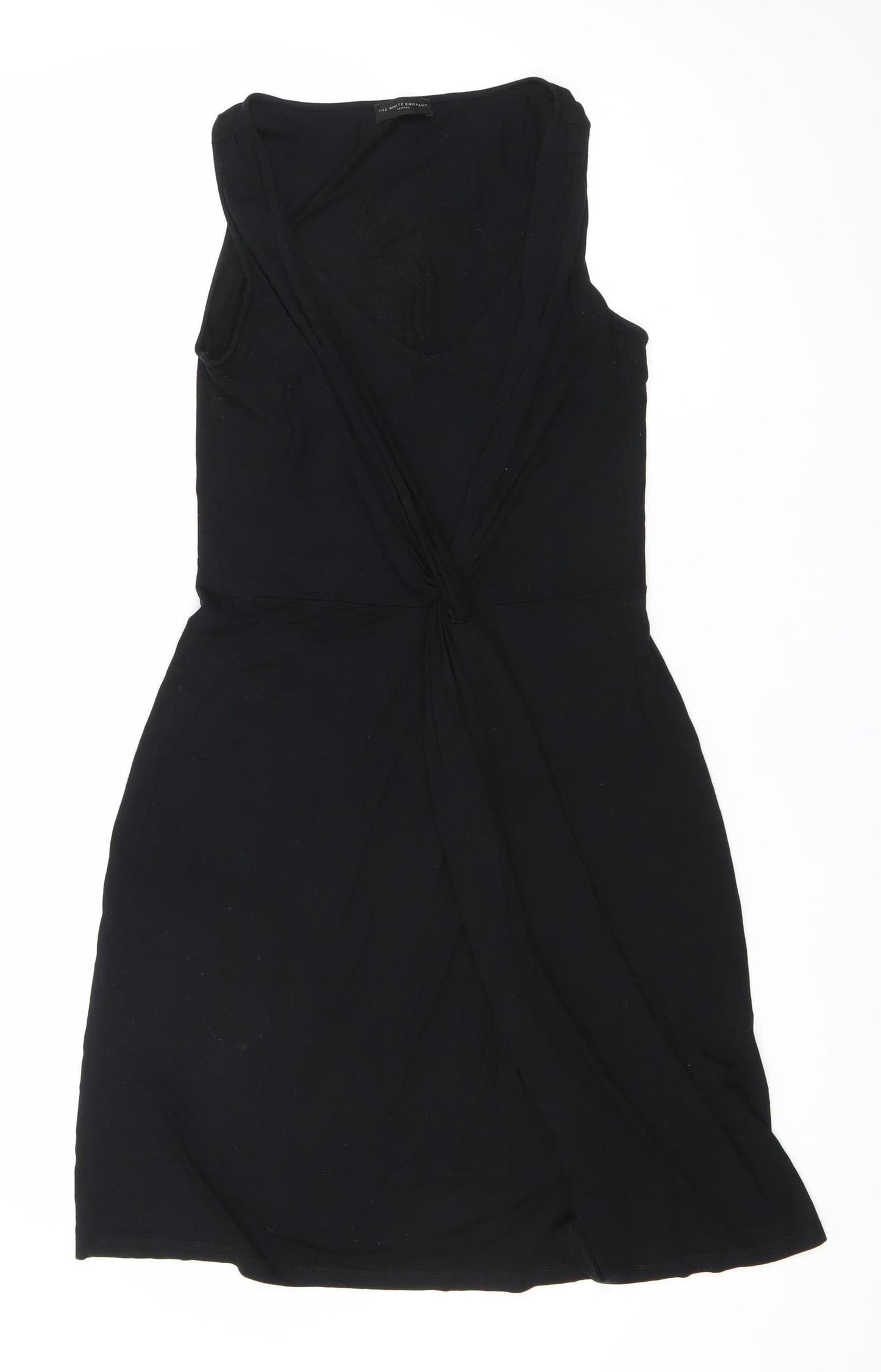 The White Company Women’s Black Sheath Knee Length Dress M Viscose Blend